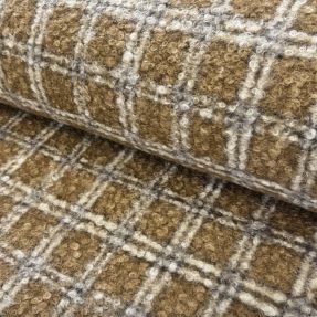 Plaščevina Bouclé Squares design A