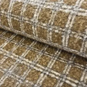 Plaščevina Bouclé Squares design A