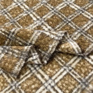 Plaščevina Bouclé Squares design A