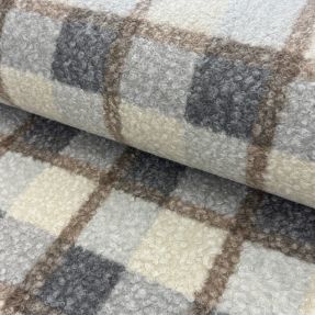 Plaščevina Bouclé Squares design D