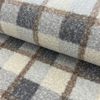 Plaščevina Bouclé Squares design D