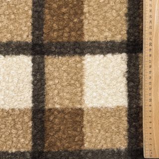 Plaščevina Bouclé Squares design E
