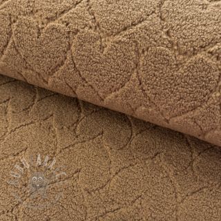 Plaščevina TEDDY Hearts in hearts brown