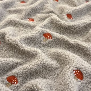 Plaščevina EMBROIDERY Little mushrooms pebble