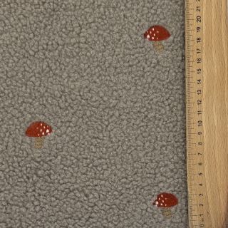 Plaščevina EMBROIDERY Little mushrooms pebble