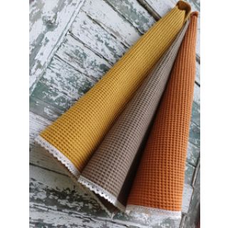 Bombažni vafel tkanja rust