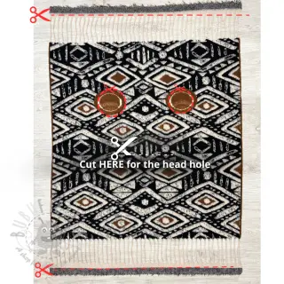 Poncho PRATO boiled wool design E