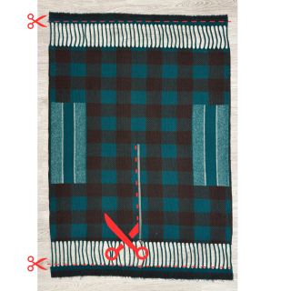 Poncho PRATO boiled wool design A