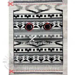 Poncho PRATO boiled wool design I
