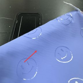 Blago za dežni plašč Happy faces purple 2nd class