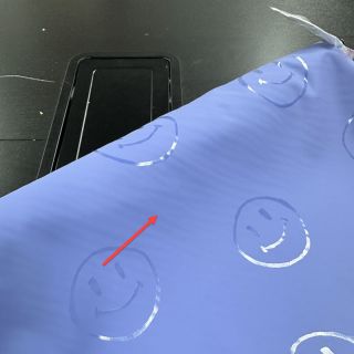 Blago za dežni plašč Happy faces purple 2nd class