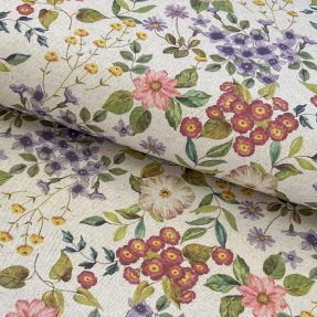 Dekorativno blago Linenlook Flowers meadow digital print