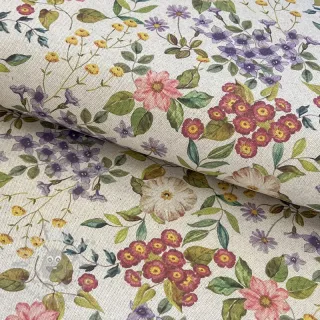 Dekorativno blago Linenlook Flowers meadow digital print