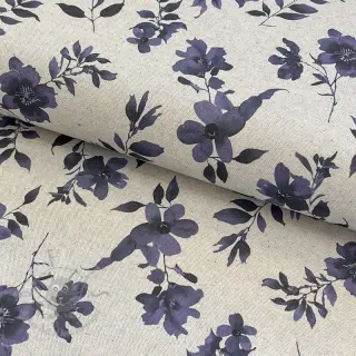 Dekorativno blago Linenlook Night flowers digital print