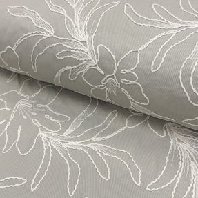 Bombažna tkanina EMBROIDERY GABARDINE Luana grey