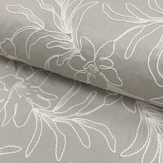 Bombažna tkanina EMBROIDERY GABARDINE Luana grey