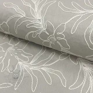 Bombažna tkanina EMBROIDERY GABARDINE Luana grey