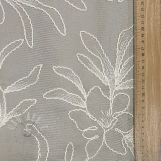 Bombažna tkanina EMBROIDERY GABARDINE Luana grey