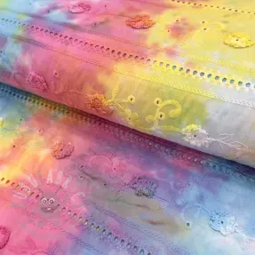 Bombažna tkanina EMBROIDERY Tie dye Della design B