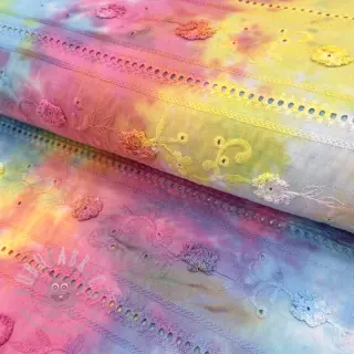 Bombažna tkanina EMBROIDERY Tie dye Della design B