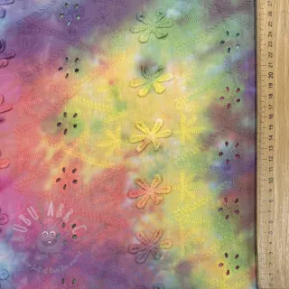 Bombažna tkanina EMBROIDERY Tie dye Della design A
