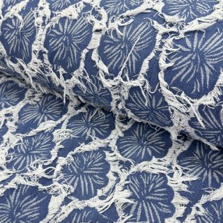 JEANS DENIM Ruffia Flowers design A