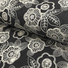 Bombažna tkanina JEANS EMBROIDERY Niva design C