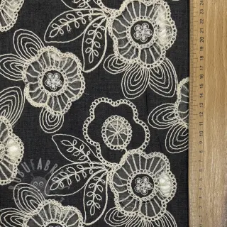 Bombažna tkanina JEANS EMBROIDERY Niva design C
