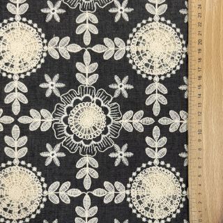 Bombažna tkanina JEANS EMBROIDERY Niva design D