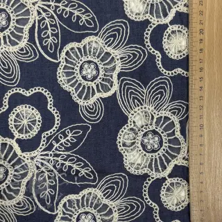Bombažna tkanina JEANS EMBROIDERY Niva design A