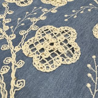 Bombažna tkanina JEANS EMBROIDERY Flora design D