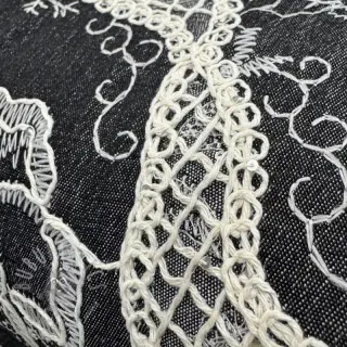 Bombažna tkanina JEANS EMBROIDERY Flora design E
