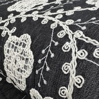 Bombažna tkanina JEANS EMBROIDERY Flora design F