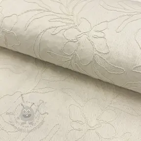 Bombažna tkanina EMBROIDERY GABARDINE Luana natural
