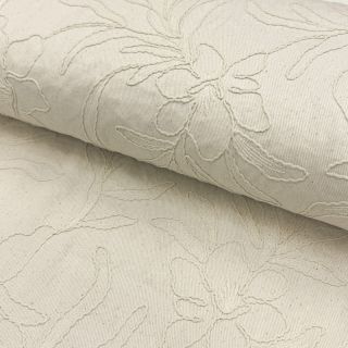 Bombažna tkanina EMBROIDERY GABARDINE Luana natural