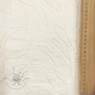 Bombažna tkanina EMBROIDERY GABARDINE Luana natural