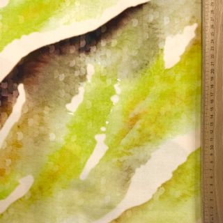 Viskoza SATIN Chloe green digital print