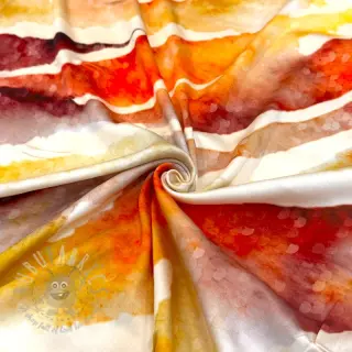 Viskoza SATIN Chloe red digital print