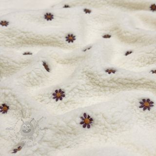 Plaščevina TEDDY EMBROIDERY Mini ecru