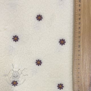 Plaščevina TEDDY EMBROIDERY Mini ecru