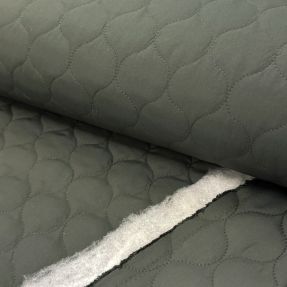 Prešita tkanina Round moss green