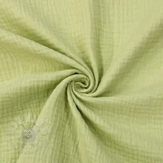 Dvojna gaza/muslin soft green ORGANIC
